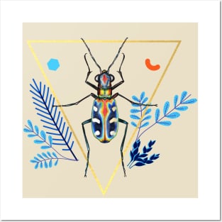 Tiger Beetle Art Posters and Art